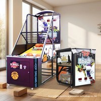 Machine de jeu d'arcade de basket-ball pliable en métal de style sportif pour adultes, à monnayeur ; Jeu de tir très populaire pour l'échauffement d'événements, exportation