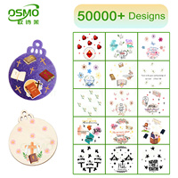 Autocollants de Noël UV DTF en gros OSMO Factory, plus de 50 000 designs, enveloppes pour décorations de Noël, petits autocollants ronds de 2,75 pouces, autocollants de transfert UV personnalisés