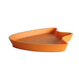 Plato de Alimentación para Reptiles de Plástico PP de Grado Alimenticio, con Diseño de Huella de Monstruo Naranja, en Tamaños Pequeño o Grande, de Alta Calidad - Product Image 2