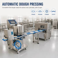 Nouvelle presse à pâte à pizza automatique multifonctionnelle à haute efficacité pour la fabrication de croûtes à pizza, de crêpes, de pita et de naan