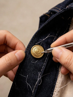 Kancing Tekan Berlapis Logam Seng Antik Warna Emas Kuno dengan Motif Medali Timbul Berpola Bunga Klasik untuk Jaket Tweed