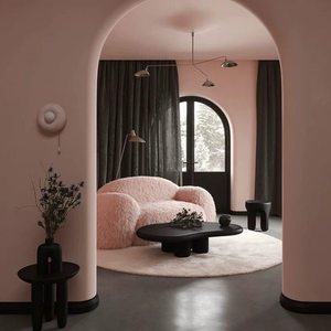 लक्जरी प्यार सीट छोटे सोफे आधुनिक फर्नीचर सोफा फ्राई गुलाबी सोफे फर शॉगी फ्फी आधुनिक सोफे फर सोफा - Product Image 3