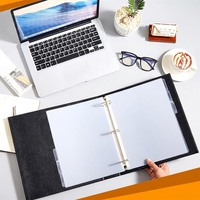Classeur de luxe personnalisé par le fabricant, professionnel pour la planification immobilière, en cuir PU, avec 3 anneaux en D ronds