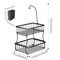 Panier de rangement pour fruits et légumes en métal durable de haute qualité, écologique, pour la cuisine et la salle à manger