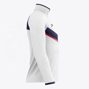 Chemises de lutte personnalisées 100 % polyester à manches longues pour hommes et femmes, sublimation, fermeture éclair 1/4, demi-trous, grandes tailles, légères - Product Image 2