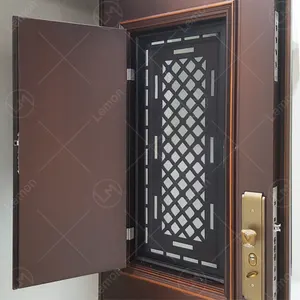 Puerta de seguridad principal para Exterior, diseño de puerta de entrada frontal de Metal y acero, personalizada, gran oferta