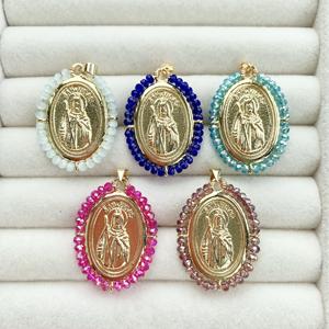 BD-B5163 Multi Christianisme pendentifs pour la fabrication de bijoux pendentifs en or <span class=keywords><strong>et</strong></span> breloques saint Vierge Marie pendentifs pour le bricolage - Product Image 6