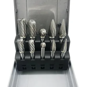 Industrie Schurende Ontbramen Tool 10 Stuks Tungsten Carbide Roterende Bramen Set