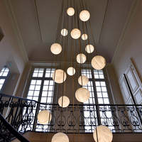 Lustre suspendu moderne en pierre de mica, luminaire rond décoratif pour îlot de cuisine, table à manger, salon
