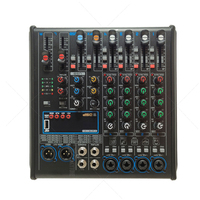 Console de mixage audio mini professionnelle 4 canaux, contrôleur DJ, MP3, USB, égaliseur 3 bandes pour l'enregistrement et la diffusion en direct