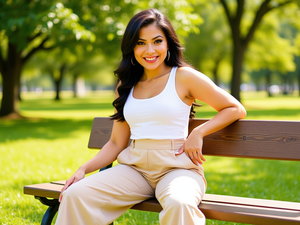 Pantaloni <span class=keywords><strong>Cargo</strong></span> da <span class=keywords><strong>Donna</strong></span> a Vita Alta, Gamba Larga Unisex, Casual con Tasche Multiple - Product Image 5