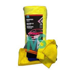 Lot de 36 serviettes en microfibre personnalisables avec logo pour le polissage automobile, 40x40cm, 300gsm, chiffon de nettoyage en microfibre - Product Image 1