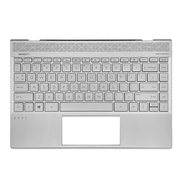 Laptop Replacement Part Palmrest C Shell Cover Keyboard Bezel Small Enter Silver + Keyboard for HP ENVY 13-AH TPN-W136