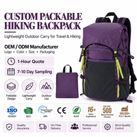 Sac à dos pliable ultra-léger personnalisé, grande capacité, sac à dos souple pour l'escalade, l'alpinisme, le camping, la randonnée