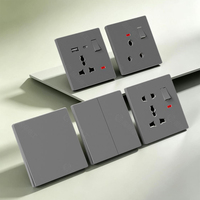 Interruptor de Pared con Enchufe LED, Enchufe Británico, Interruptor de Enchufe para Computadora