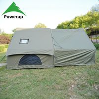 Tente gonflable grande taille 6+6m² en Oxford 420D imperméable avec pompe électrique, installation rapide, abri familial pour fêtes et camping