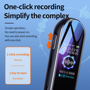 Enregistreur vocal miniature Q53 style stylo, enregistrement 16H, carte TF 128 Go max, écran OLED, lecteur MP3 - Product Image 3