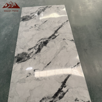 Wayon alta calidad 1220*2440*3mm impermeable cloruro de polivinilo UV hoja de mármol para decoración de pared interior baño apartamento