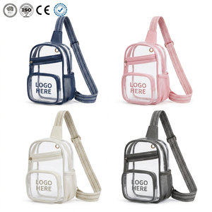 Sac bandoulière transparent en PVC personnalisé, fiable et approuvé pour les stades, avec fermeture éclair sécurisée pour concerts et vendeurs - Product Image 1