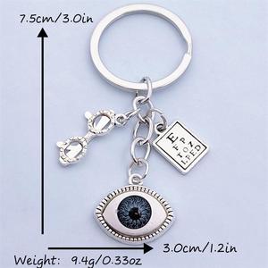 Kreative Mode Zink legierung Schlüssel bund Augen heil kunde Medizinische Augen karte Brille Metall Anhänger Schlüssel ring Doktor Krankens ch wester Geschenk Schlüssel bund - Product Image 3