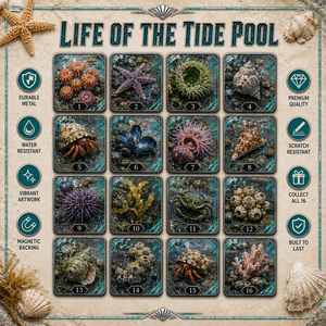 The Life of the Tide Pool Ensemble de cartes à collectionner en métal gravé de qualité supérieure pour les collectionneurs professionnels <span class=keywords><strong>et</strong></span> les amateurs de <span class=keywords><strong>nature</strong></span> - Product Image 3
