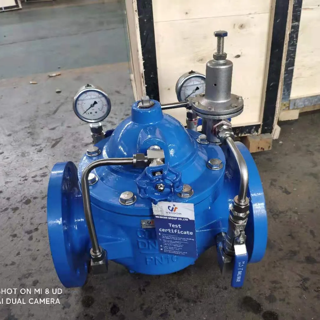 Pilot operated 200X adjustable pressure reducing valve for water supply