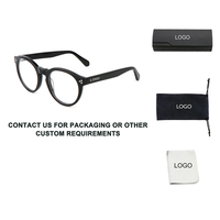 Meilleure vente de montures optiques rondes en acétate spécialisé Vintage avec 3 clous en stock, lunettes de lumière bleue d'ordinateur, lunettes en acétate
