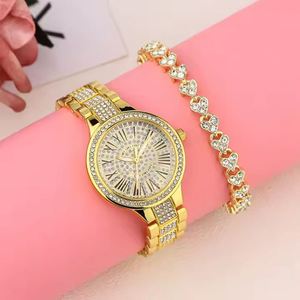 Montre Pour Femme K6020W Wholesale Women Luxury <b>Gold</b> Diamond Wrist Watches Design Girls Quartz Wristwatches - Product Image 6