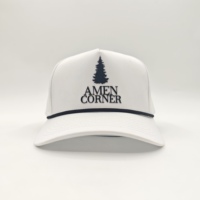Gorra de Golf Deportiva Oxford Dobby de 5 Paneles con Marca Personalizada, Logotipo de Silicona, Cuerda Vintage, Bajo MOQ, OEM, Tejido de Alta Densidad y Duradero