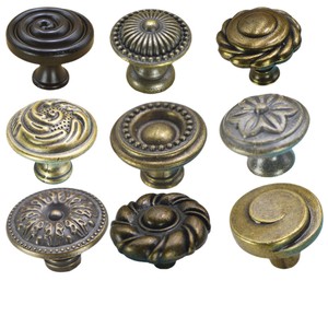 Furniture Handle And Knob Zinc Alloy Round European <b>Style</b> Cabinet Drawer Pull <b>Head</b> Durable Hardware For Cupboard - Product Image 1