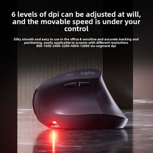 Souris sans fil verticale <span class=keywords><strong>INPHIC</strong></span> X9 PRO pour droitier, 6 boutons, rechargeable, ergonomique - Product Image 2