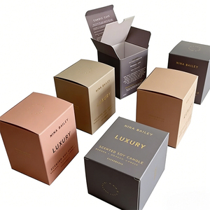 Cajas de Cartón para Velas de 2 mm de Grosor, Personalizadas al por Mayor, con Impresión UV en Lámina, Logotipo y Relieve, Embalaje de Papel con Tapa para Velas - Product Image 1
