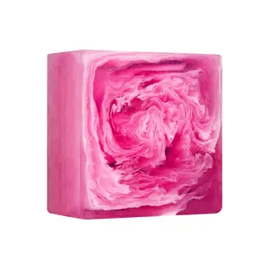 OEM/ODM天然有机面皂彩色透明花香氨基酸玫瑰香皂花浴香皂