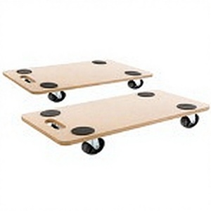 Ensemble de chariots de déménagement en bois massif avec roues, outil domestique pour le transport de meubles - Product Image 1