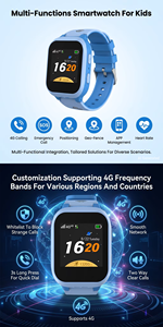 Reloj Inteligente con GPS 4G IP68 y <span class=keywords><strong>SIM</strong></span> para Niños, Botón SOS, Alarma, Llamada Bidireccional, Resistente al Agua, Reloj de Posicionamiento para Niños - Product Image 3