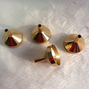 Funil pequeno do perfume do metal do tamanho do alumínio do ouro 18x22mm para o reenchimento do perfume - Product Image 3