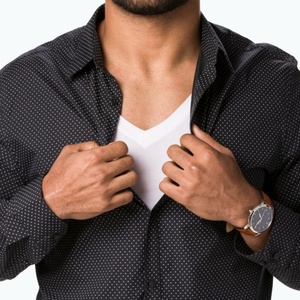 Camisetas Interiores de Algodón 100% con Cuello en V, Personalizables con Logotipo, Cómodas, para Hombre - Product Image 5