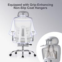 Fauteuil de bureau pivotant moderne à dossier haut, ergonomique, en maille, avec siège inclinable et soutien lombaire réglable, en tissu, pour la maison et le bureau (vente en gros)