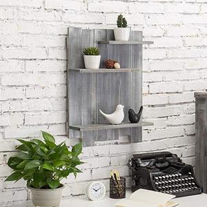 CNLF rústico americano <span class=keywords><strong>madera</strong></span> desgastada gris antiguo estantes de pared minimalista muebles para el hogar sala de estar dormitorio Hotel granja almacenamiento - Product Image 6