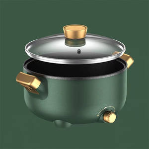 Hot Pot avec couvercle en verre trempé Cuisinière électrique Fry Ménage Appareil de cuisine Poêles électriques pour la cuisson - Product Image 1
