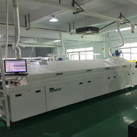Horno de soldadura por reflujo de doce zonas tipo split, totalmente computarizado, controlado por PID, de bajo consumo, con temperatura controlada, de acero.
