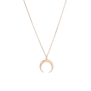 Elegante collana pendente mezza luna in acciaio inossidabile placcato oro dolce nuova catena femminile gioielli <span class=keywords><strong>per</strong></span> regalo di amici - Product Image 5