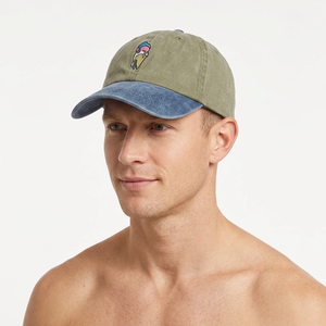 Gorra de Papá con Bordado Personalizado |   Gorra de Béisbol de Algodón Lavado Estilo Vintage |   Gorras Deportivas con Logotipo de Helado de Dos Tonos, Personalizadas, Transpirables y Cómodas - Product Image 1