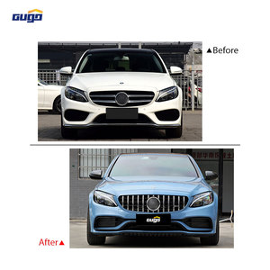 Gugo Phụ Tùng Ô Tô Cho 2015-2021 <span class=keywords><strong>MERCEDES</strong></span>-BENZ <span class=keywords><strong>C</strong></span>-<span class=keywords><strong>Class</strong></span> W205 Thể Thao Nâng <span class=keywords><strong>C</strong></span>ấp Bodykit Phía Trướ<span class=keywords><strong>c</strong></span> <span class=keywords><strong>Bumper</strong></span> Phụ Kiện Xe Hơi Để C63 AMG Mô Hình - Product Image 2