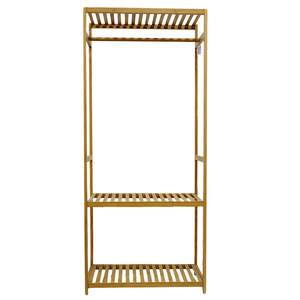 Multifunctional <b>Clothes</b> <b>Rack</b>, Panel Bedroom <b>Clothes</b> <b>Rack</b>, European Style <b>Clothes</b> Hanger, Floor Standing Bamboo <b>Clothes</b> <b>Rack</b> - Product Image 4