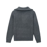 AiNear Vente en gros de logo personnalisé Design Oem & Odm Pull-over épais à manches longues avec col roulé et fermeture éclair côtelé en laine mélangée pour hommes