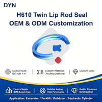 Joint d'étanchéité asymétrique à double lèvre DYN Hallite 610 H610 pour vérin hydraulique, pièce de rechange pour machines industrielles