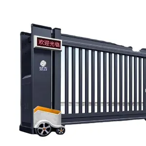 Touchless segurança garagem alumínio operadores automática abridor de portão deslizante de ferro design da porta da frente do motor D19-C2