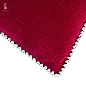 <span class=keywords><strong>Federa</strong></span> per <span class=keywords><strong>cuscino</strong></span> natalizia solida rossa fodera per <span class=keywords><strong>cuscino</strong></span> personalizzata decorativa morbida a righe <span class=keywords><strong>con</strong></span> <span class=keywords><strong>bordo</strong></span> ricamato bianco per divano divano - Product Image 2