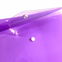 Pochette en plastique pour documents pp A5 A4, enveloppe transparente, classeur de papeterie, pochette d'affaires avec bouton pression, logo personnalisé